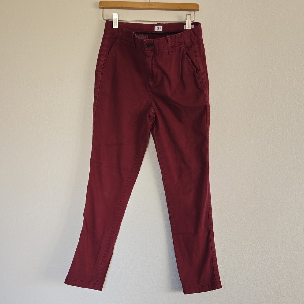 GAP Women's Burgundy Girlfriend Chino